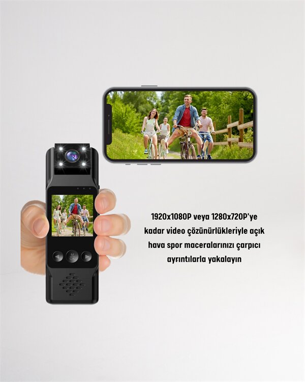 WiFi Destekli Mini Kamera – 180° Dönebilen Lens, 1080P Video, TFT Ekranlı WiFi Destekli Mini Kamera – 180° Dönebilen Lens, 1080P Video, TFT Ekranlı