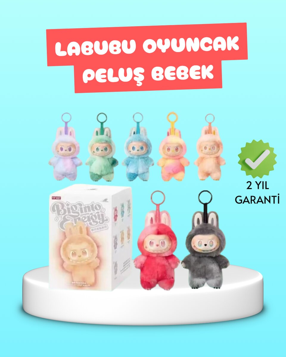Yumuşak Dolgulu Labubu Karakter Peluş Oyuncak Yumuşak Dolgulu Labubu Karakter Peluş Oyuncak