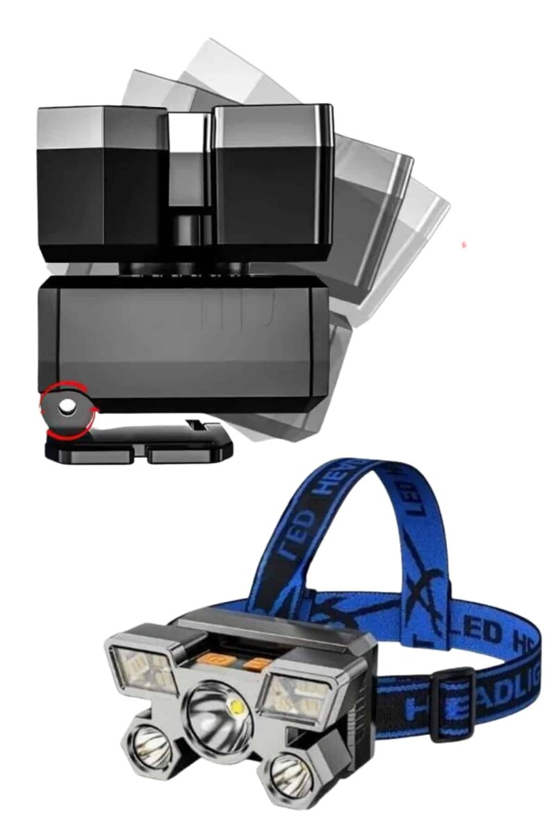 5 LED Far Şarj Edilebilir Güçlü Kafa Lambası Kamp Lambası 4 Modlu 5 LED Far Şarj Edilebilir Güçlü Kafa Lambası Kamp Lambası 4 Modlu