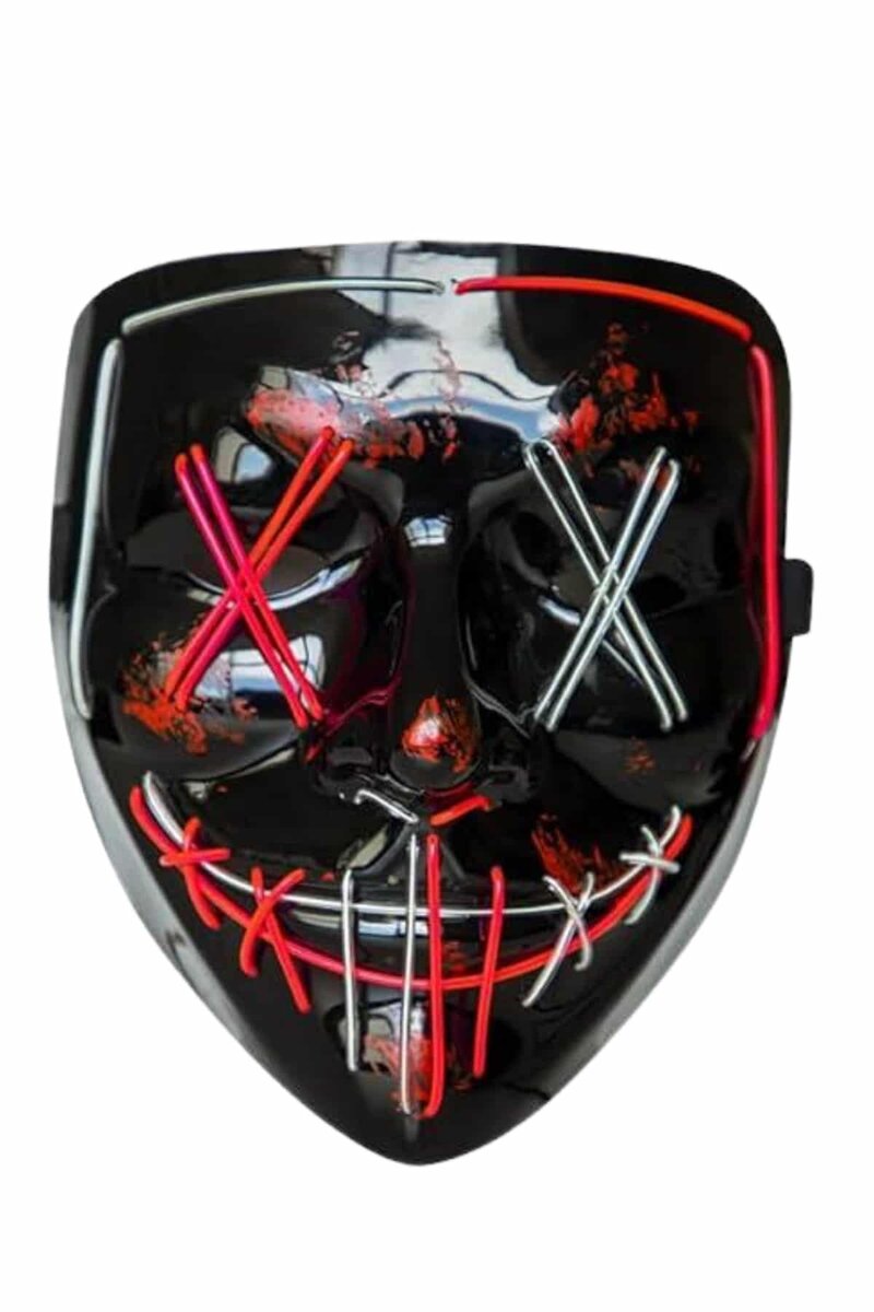 Işıklı Led Maske Parti Eğlence Maskesi Hallowen Neon Maske Işıklı Led Maske Parti Eğlence Maskesi Hallowen Neon Maske