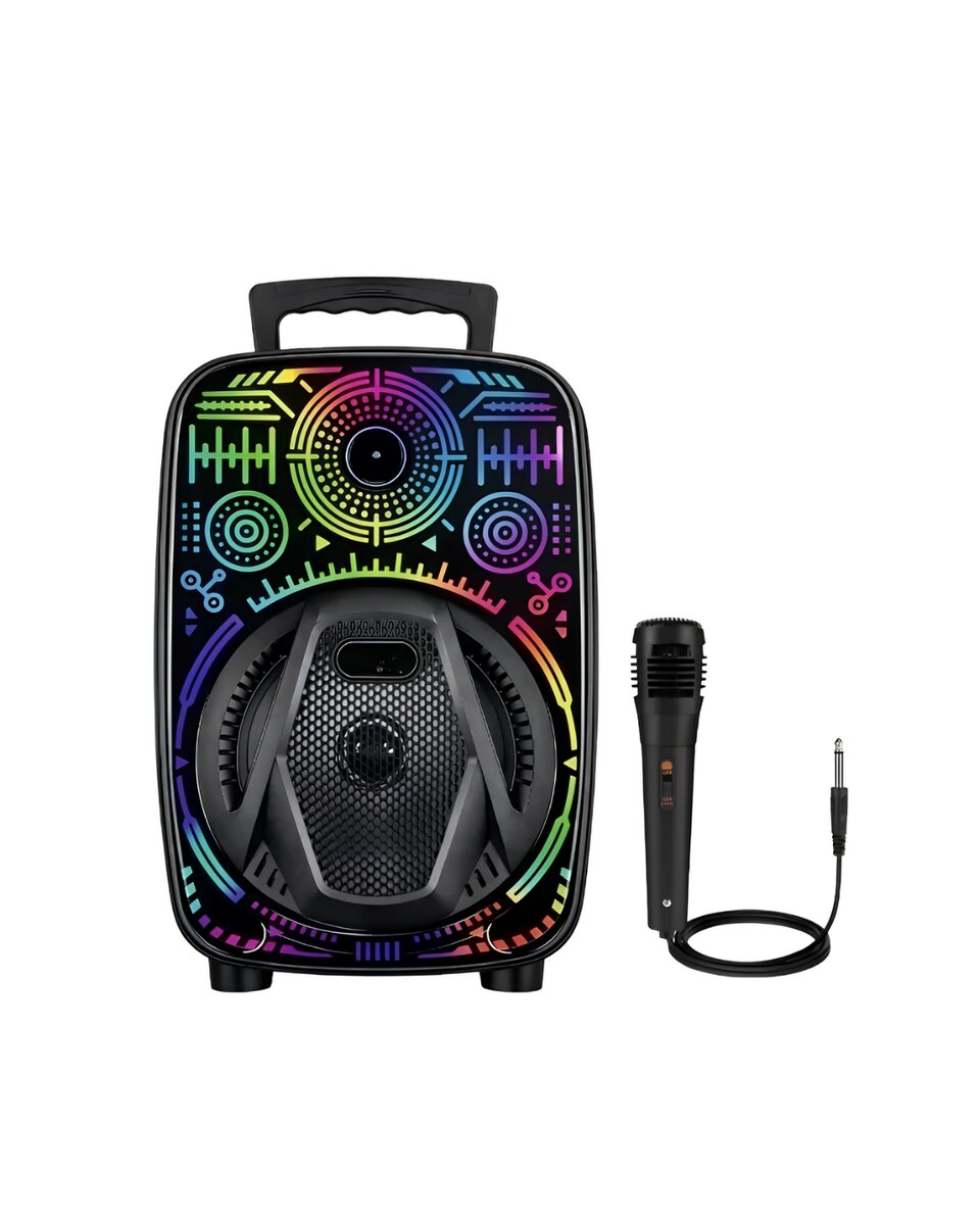 8 İnç Taşınabilir Karaoke Hoparlör Mikrofonlu RGB Işıklı Bluetooth Speaker 8 İnç Taşınabilir Karaoke Hoparlör Mikrofonlu RGB Işıklı Bluetooth Speaker