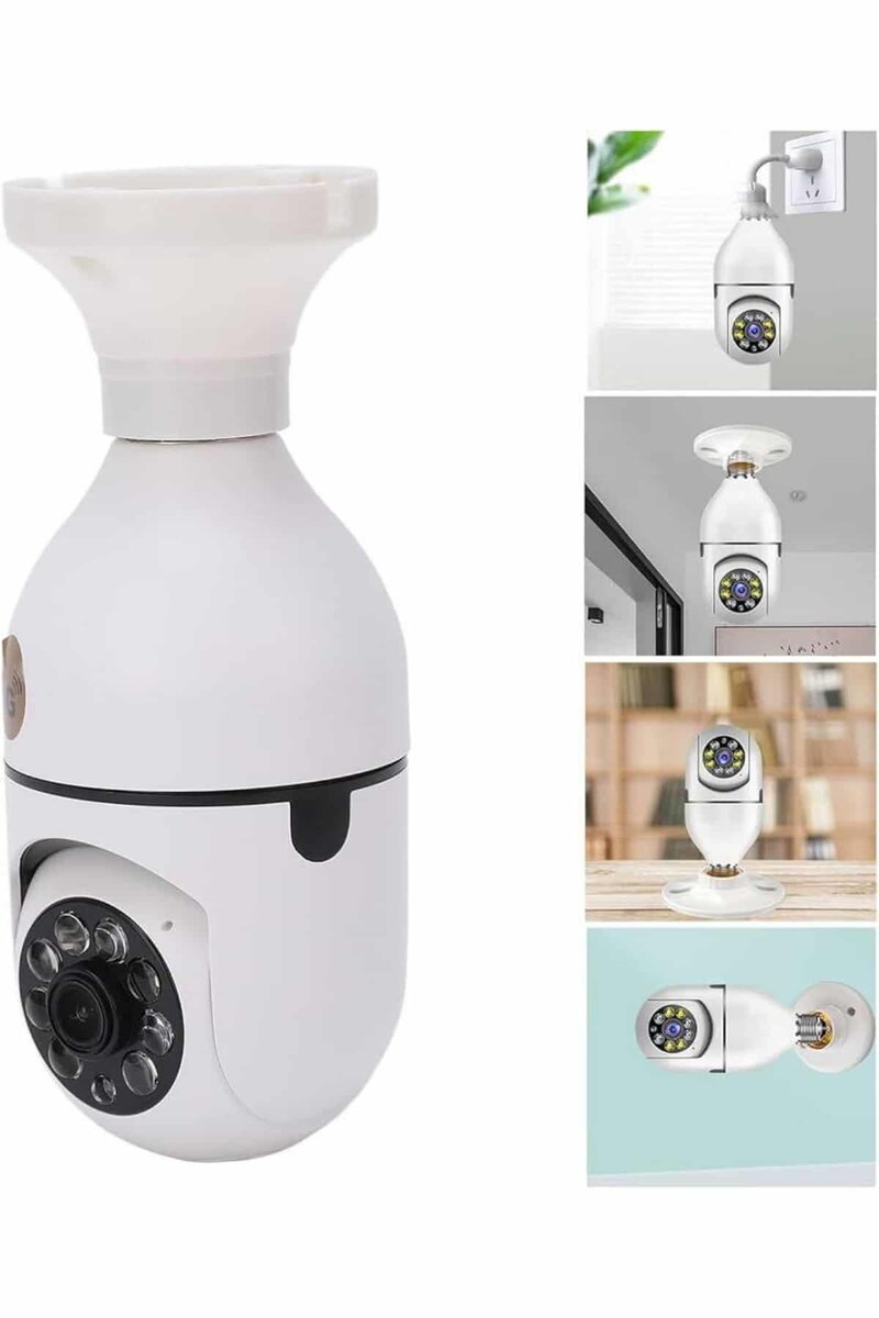 Wifi Güvenlik Kamerası Çift kameralı Ampule Takılabilir Sensörlü Wifi Güvenlik Kamerası Çift kameralı Ampule Takılabilir Sensörlü
