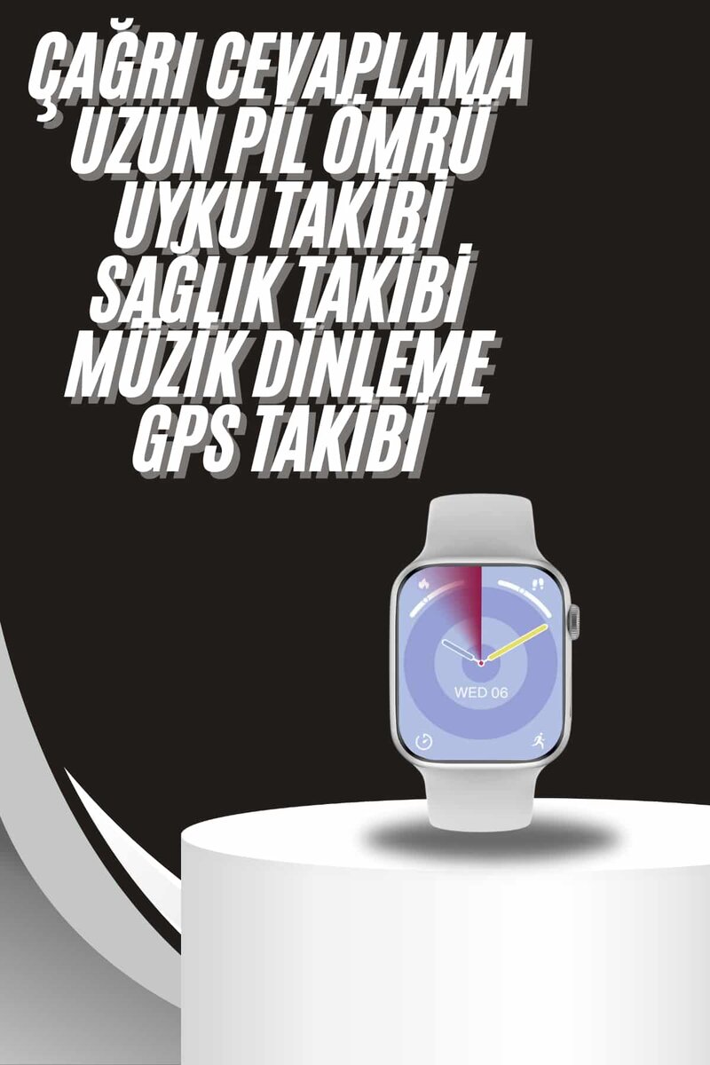 Akıllı Saat Gümüş Kasa Bluetooth Kulaklık Hediyeli Çok Fonksiyonlu İkili Set Akıllı Saat Gümüş Kasa Bluetooth Kulaklık Hediyeli Çok Fonksiyonlu İkili Set