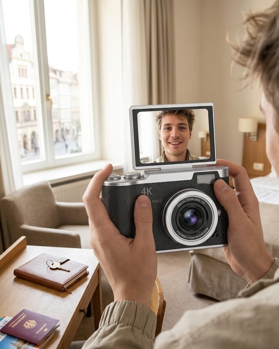 48 MP 4K Dijital Kamera 8X Zoom ve 180 Derece Ekran Yeni Başlayanlar İçin Uygun 48 MP 4K Dijital Kamera 8X Zoom ve 180 Derece Ekran Yeni Başlayanlar İçin Uygun