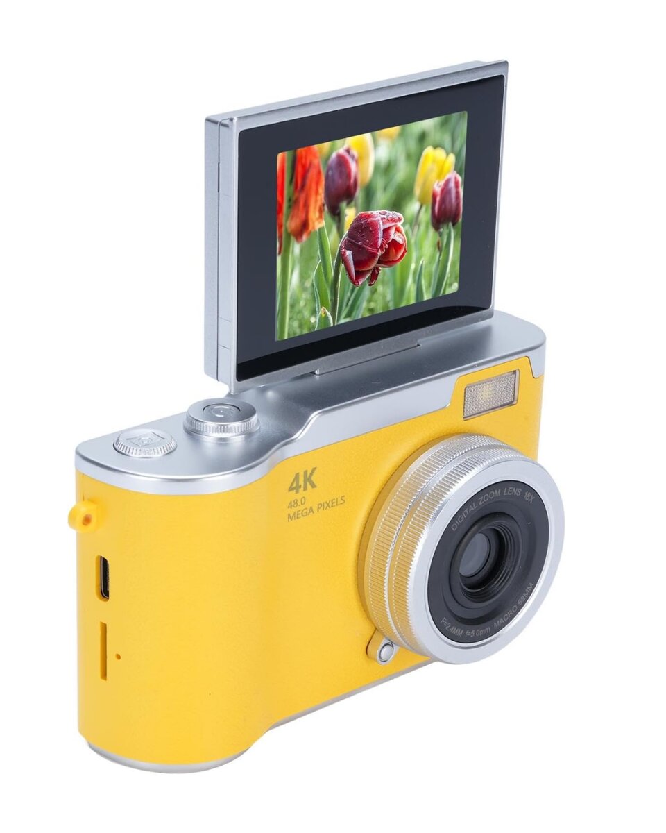Yüksek Çözünürlüklü 48 MP Kamera 4K Video Çekim Selfie Vlog Fotoğraf Makinesi Yüksek Çözünürlüklü 48 MP Kamera 4K Video Çekim Selfie Vlog Fotoğraf Makinesi