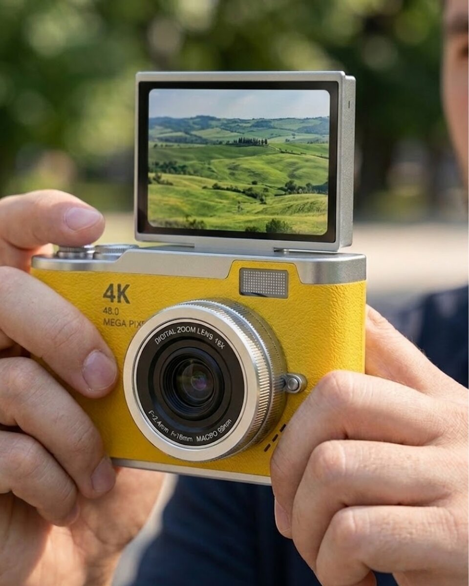 Yeni Nesil Dijital Kamera 48 MP 4K Video Zoomlu Selfie ve Vlog Kamera