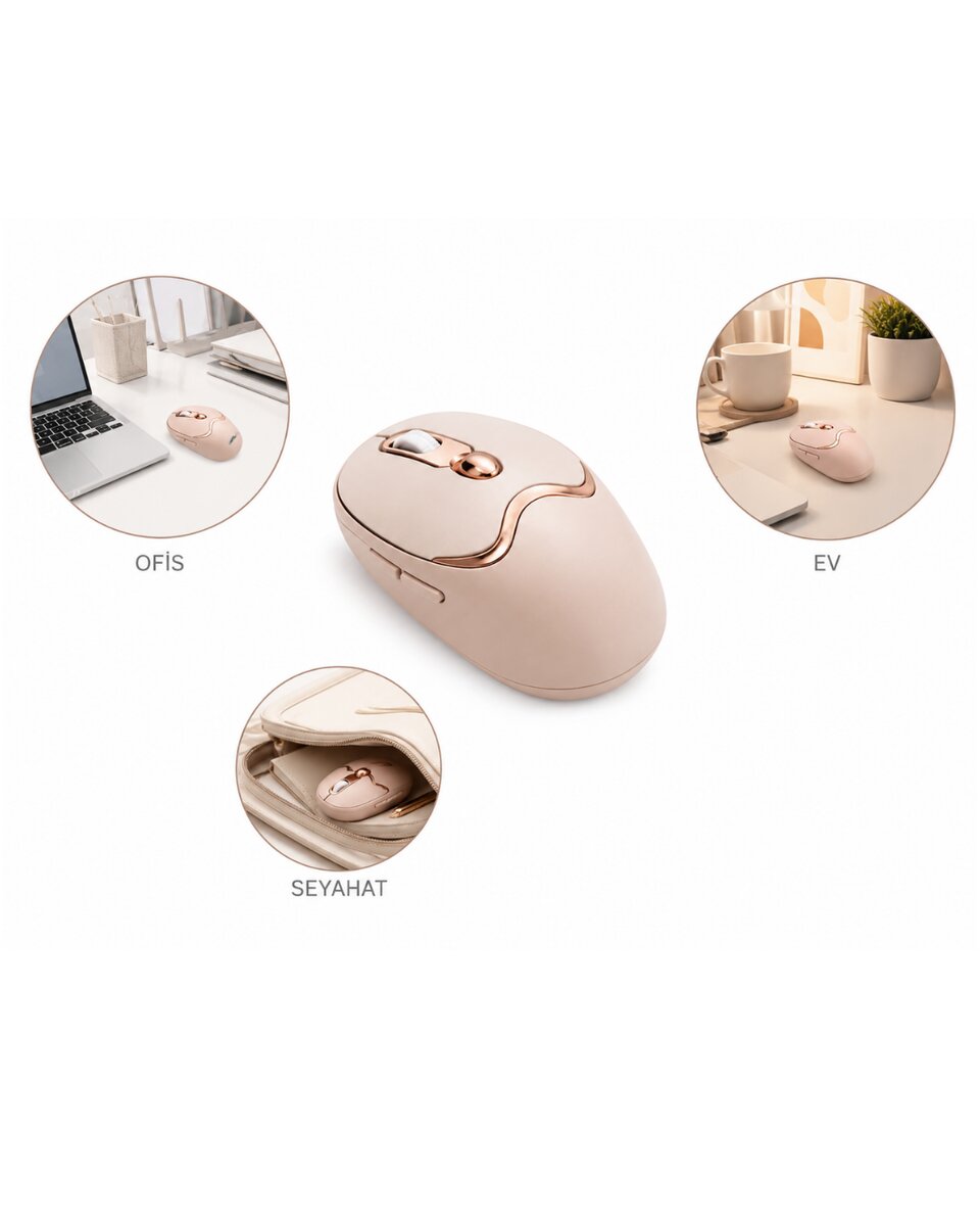 Bluetooth ve 2.4G Destekli Sessiz Kablosuz Mouse Şarjlı Tasarım Bluetooth ve 2.4G Destekli Sessiz Kablosuz Mouse Şarjlı Tasarım