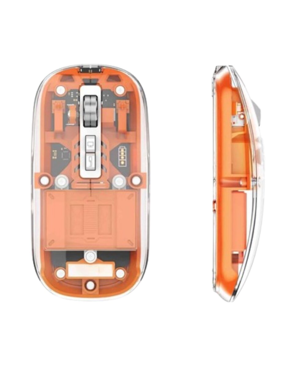 Şeffaf Kablosuz Mouse Bluetooth Bağlantılı Sessiz Tıklama Şeffaf Kablosuz Mouse Bluetooth Bağlantılı Sessiz Tıklama
