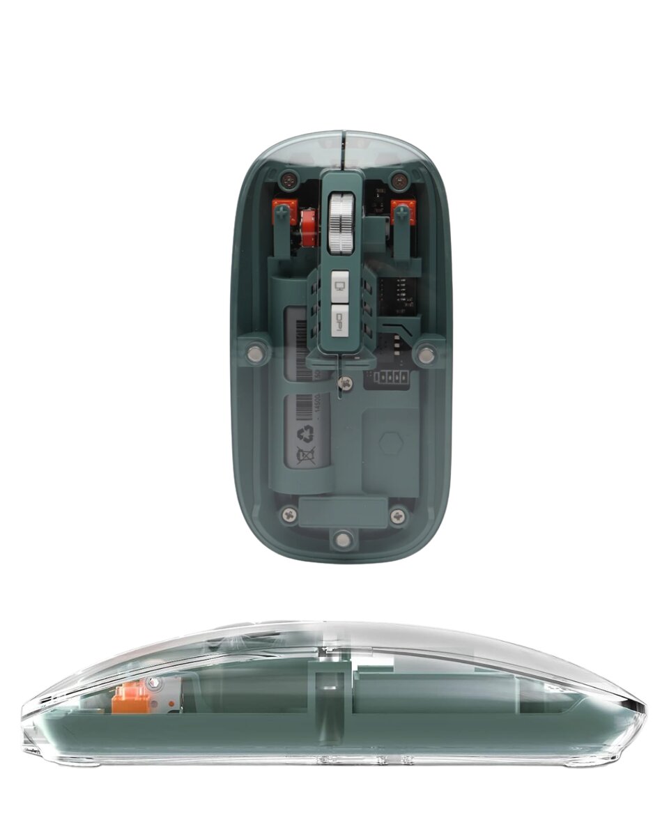 Şeffaf Tasarımlı Bluetooth Kablosuz Mouse Pilli Kullanım Şeffaf Tasarımlı Bluetooth Kablosuz Mouse Pilli Kullanım