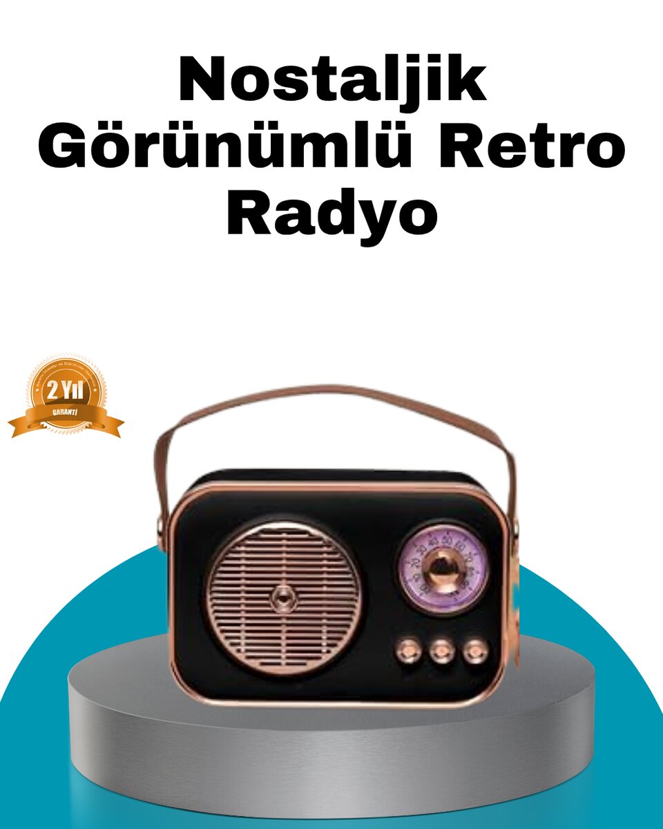 Retro Tarz Kablosuz Radyo – Bluetooth, USB ve TF Kart Girişli Retro Tarz Kablosuz Radyo – Bluetooth, USB ve TF Kart Girişli