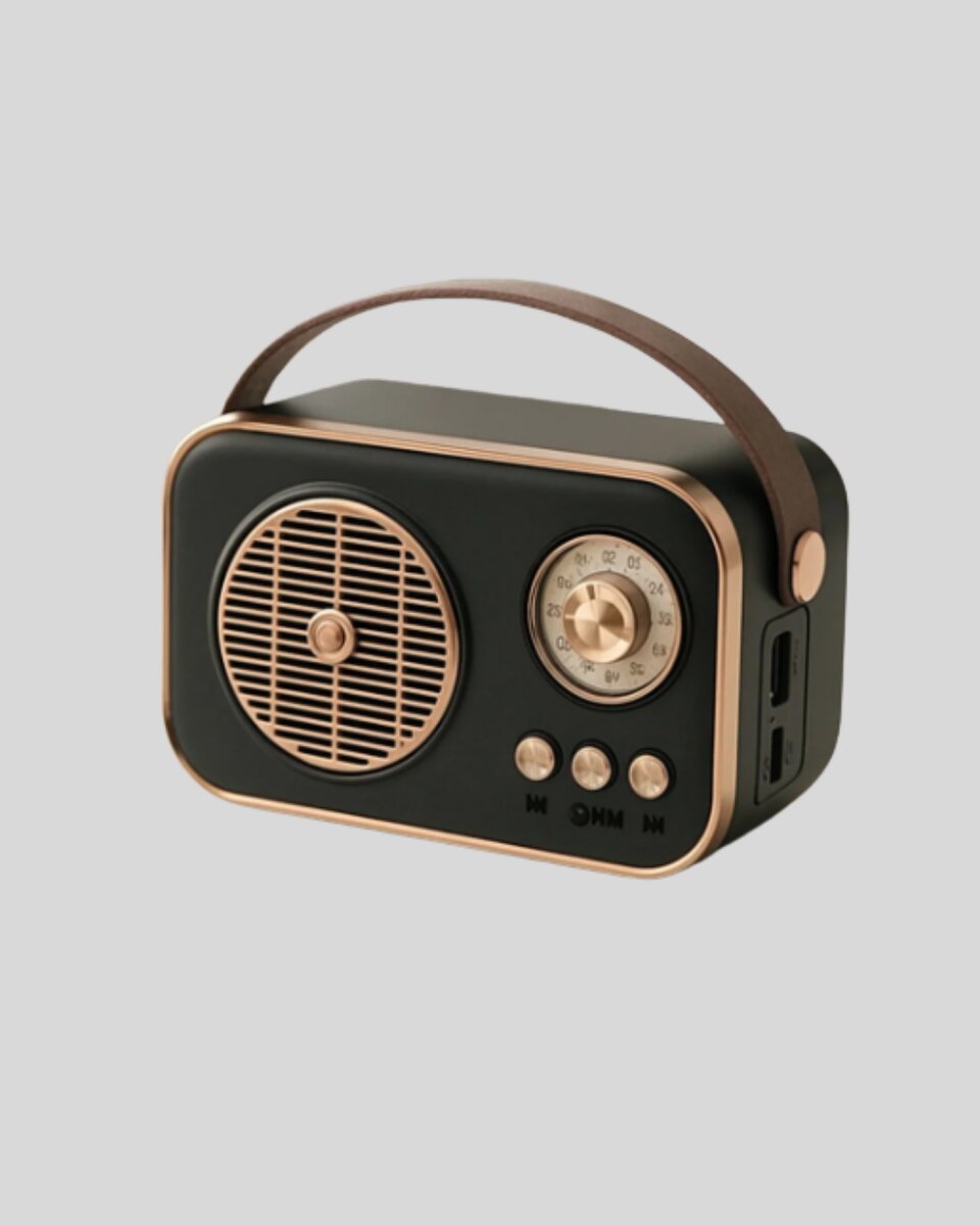 Retro Tarz Kablosuz Radyo – Bluetooth, USB ve TF Kart Girişli Retro Tarz Kablosuz Radyo – Bluetooth, USB ve TF Kart Girişli