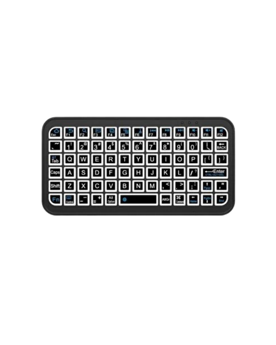 Siyah Kablosuz Mini RGB Işıklı Klavye Bluetooth 5.2 İnce Tasarım Siyah Kablosuz Mini RGB Işıklı Klavye Bluetooth 5.2 İnce Tasarım