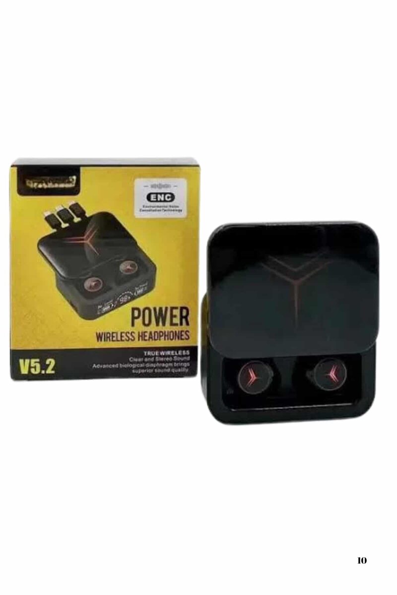 Kablosuz Şarj Göstergeli Powerbank Özellikli Bluetooth Kulaklık Çağrı Cevaplayabilen Kablosuz Şarj Göstergeli Powerbank Özellikli Bluetooth Kulaklık Çağrı Cevaplayabilen