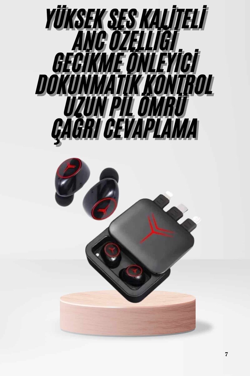 Kablosuz Şarj Göstergeli Powerbank Özellikli Bluetooth Kulaklık Çağrı Cevaplayabilen Kablosuz Şarj Göstergeli Powerbank Özellikli Bluetooth Kulaklık Çağrı Cevaplayabilen