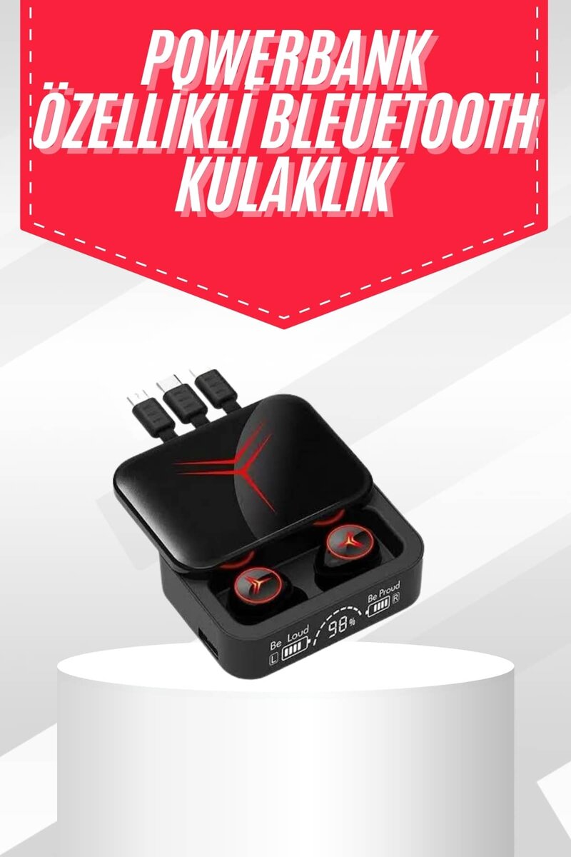 Tws Powerbank Kutulu Dijital Göstergeli Bluetooth Kulaklık Kablosuz Kulakiçi Kulaklık Tws Powerbank Kutulu Dijital Göstergeli Bluetooth Kulaklık Kablosuz Kulakiçi Kulaklık