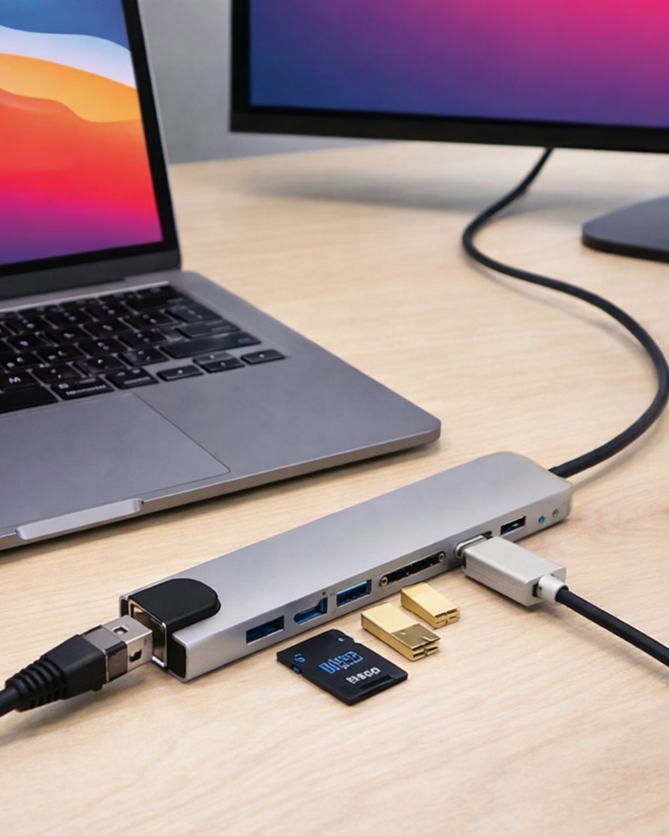 8 Port Type C Hub USB HDMI RJ45 SD TF Kart Okuyucu Çoklayıcı 8 Port Type C Hub USB HDMI RJ45 SD TF Kart Okuyucu Çoklayıcı