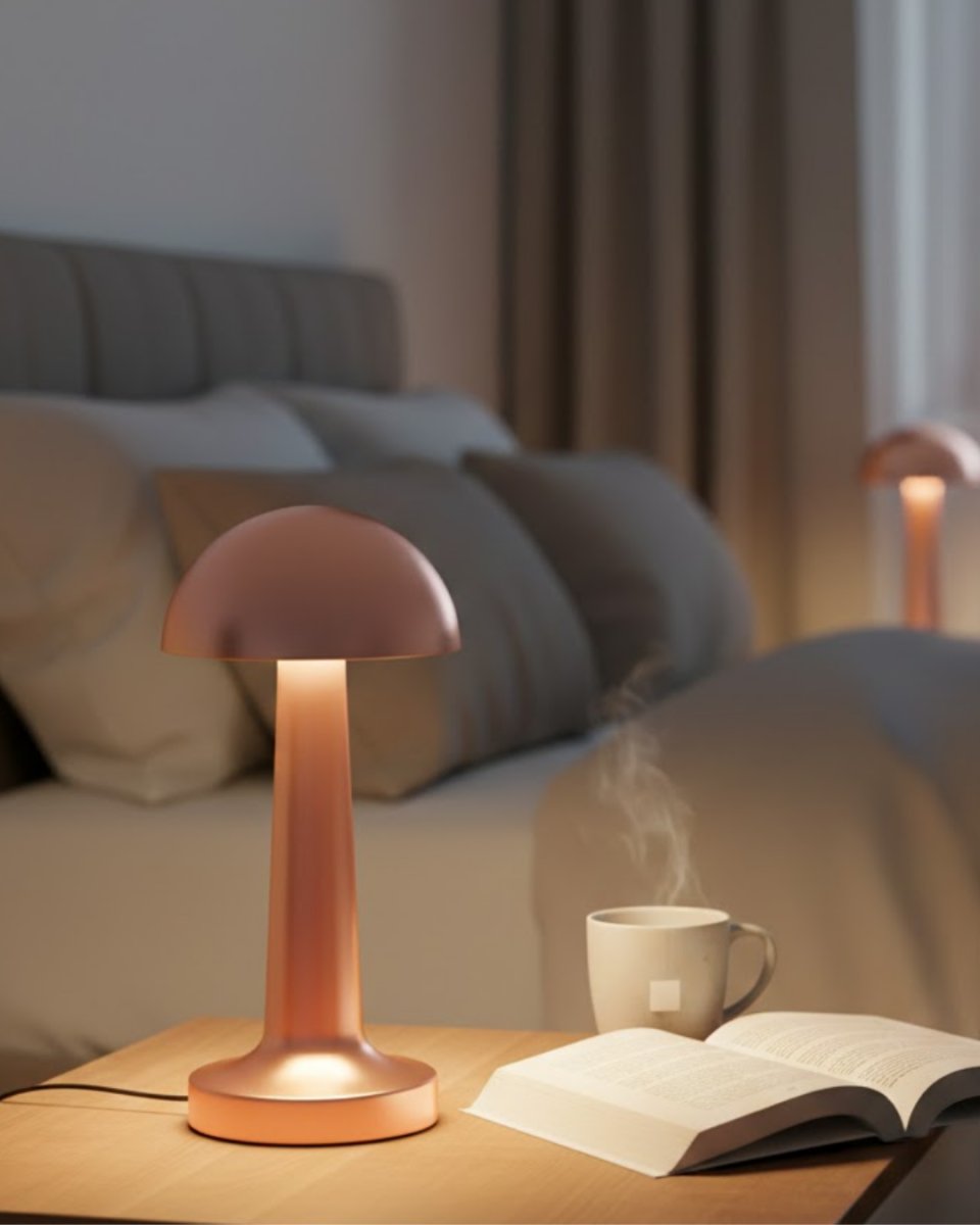 Şarjlı Mantar Masa Lambası 3 Seviyeli Dokunmatik LED USB Şarj Özellikli Şarjlı Mantar Masa Lambası 3 Seviyeli Dokunmatik LED USB Şarj Özellikli