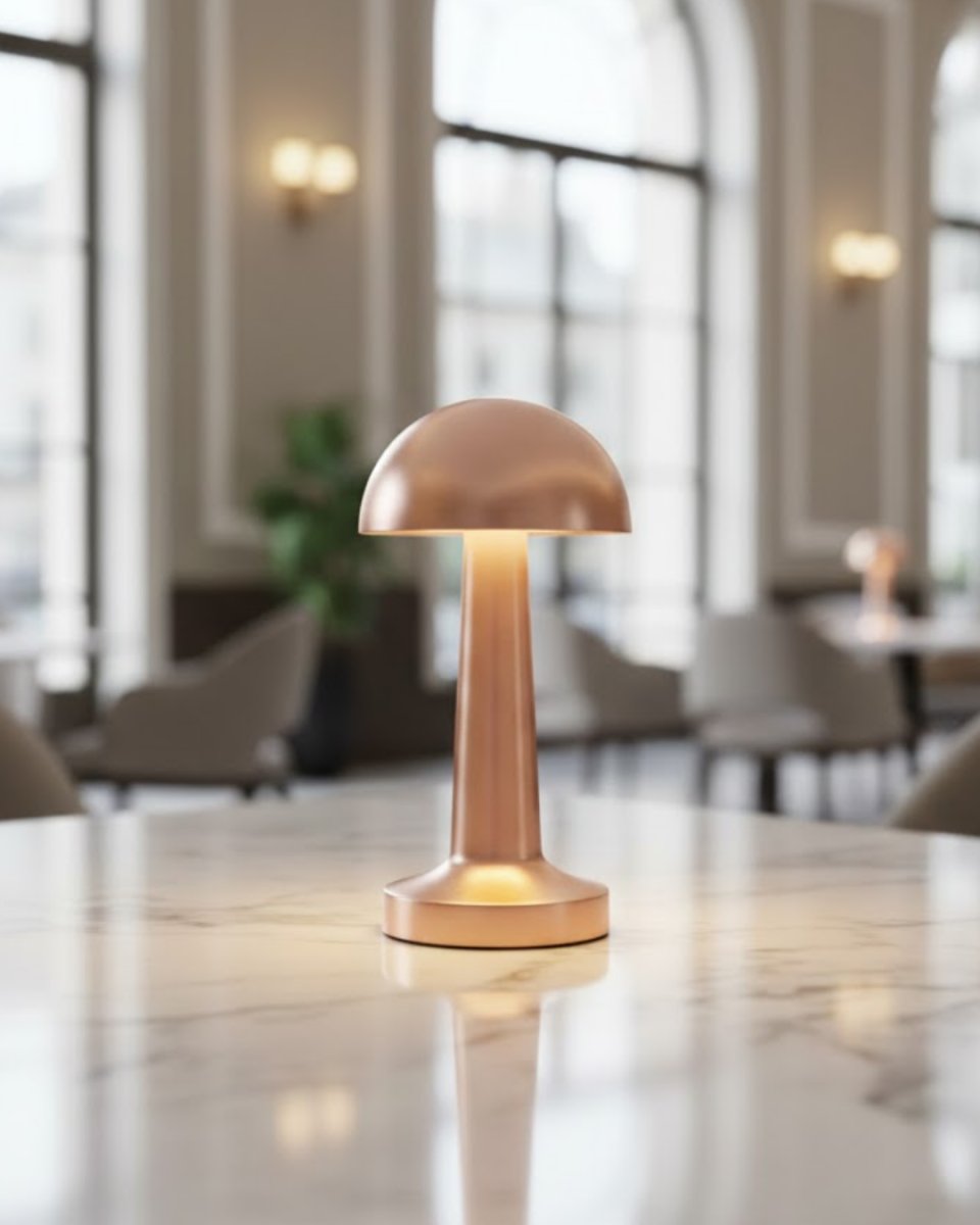 Şarjlı LED Masa Lambası 3 Kademe Dokunmatik Bronz Modern Tasarım Şarjlı LED Masa Lambası 3 Kademe Dokunmatik Bronz Modern Tasarım