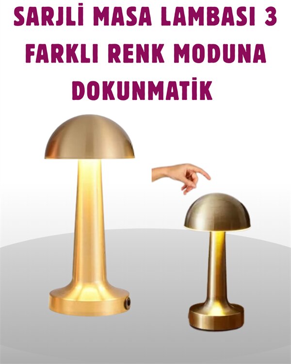 Taşınabilir Dokunmatik LED Lamba – Sıcak & Soğuk Işık Ayarı