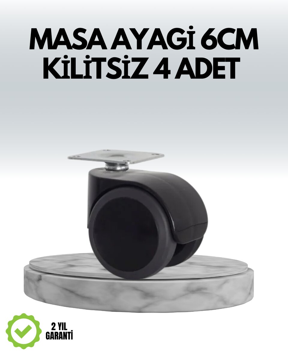 Halı ve Beton Uyumlu Kilitsiz Mobilya Tekerleği 4’lü Halı ve Beton Uyumlu Kilitsiz Mobilya Tekerleği 4’lü