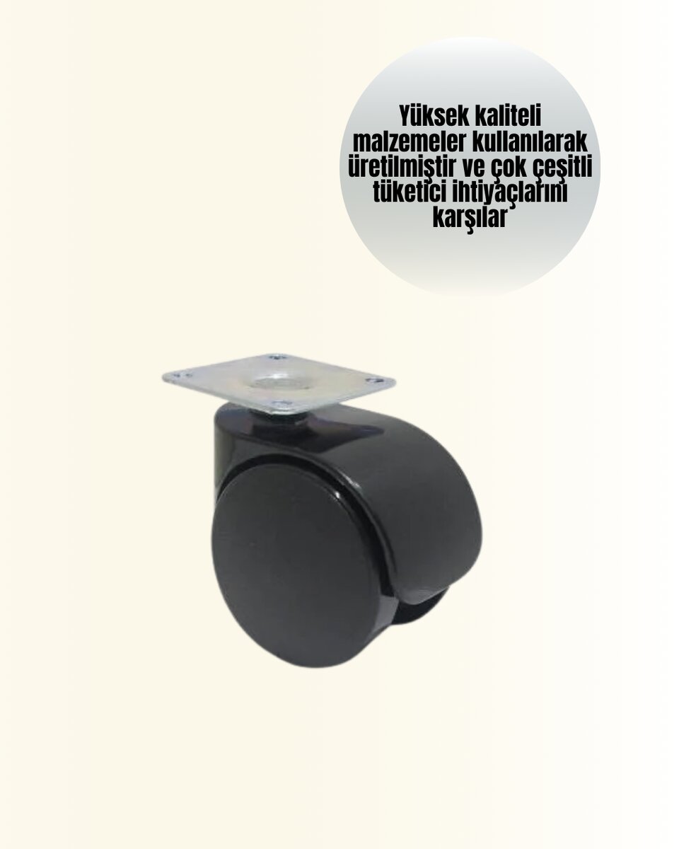 6 cm Kilitsiz Masa Ayağı Tekerleği 4’lü Set Çok Amaçlı 6 cm Kilitsiz Masa Ayağı Tekerleği 4’lü Set Çok Amaçlı