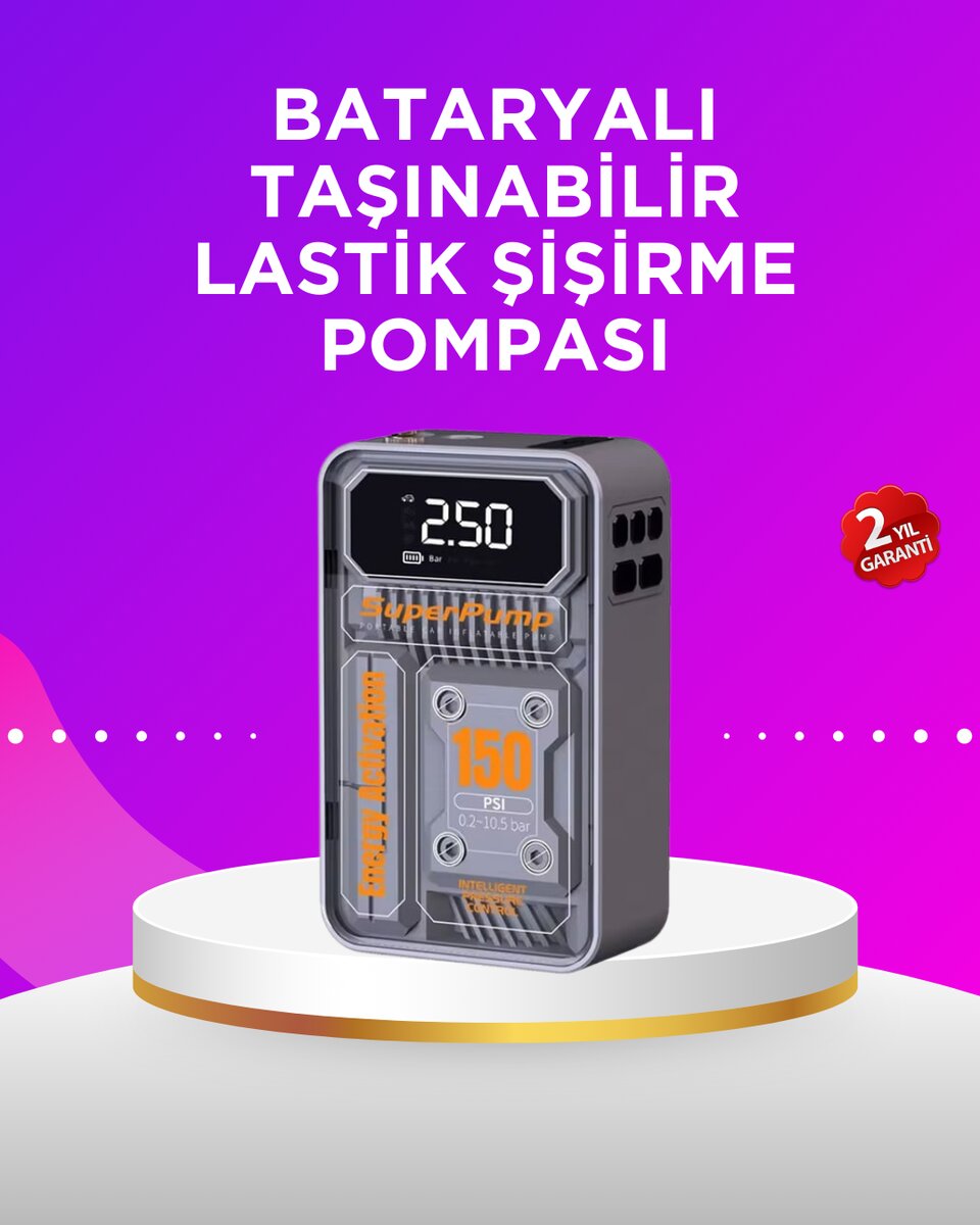 Mini Boy Elektrikli Şarjlı Yüksek Basınçlı Lastik Şişirme Pompası Mini Boy Elektrikli Şarjlı Yüksek Basınçlı Lastik Şişirme Pompası