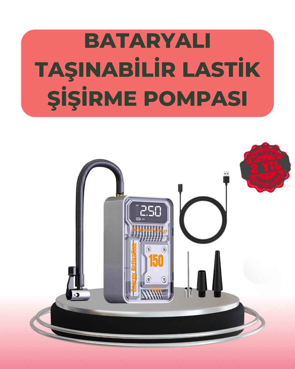 Çok Fonksiyonlu Araç, Bisiklet, Top Uyumlu Elektrikli Hava Pompası Çok Fonksiyonlu Araç, Bisiklet, Top Uyumlu Elektrikli Hava Pompası