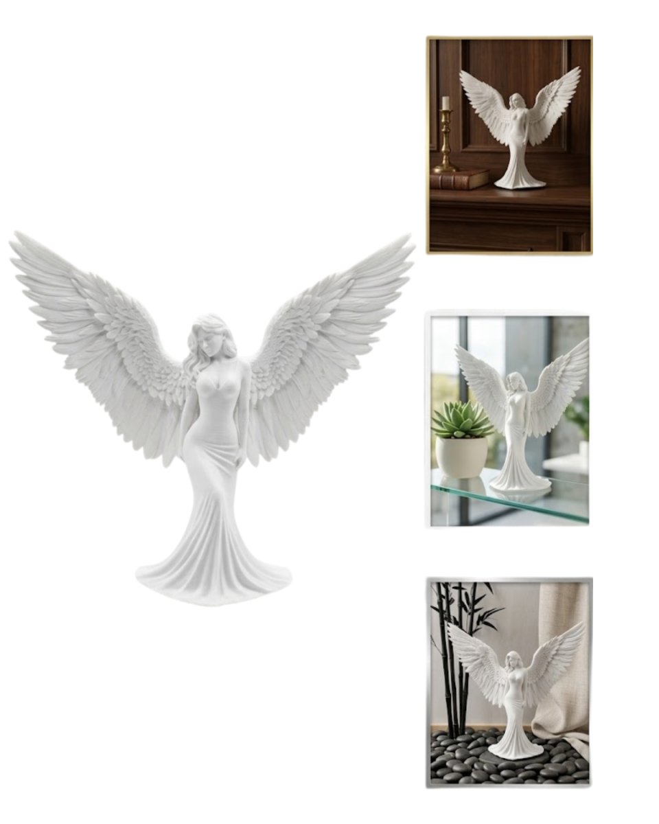 Estetik Melek Kadın Figürlü 3D Dekoratif Biblo Modern Salon Dekoru Estetik Melek Kadın Figürlü 3D Dekoratif Biblo Modern Salon Dekoru