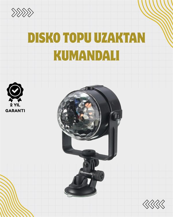 Uzaktan Kumandalı, Ses Kontrollü LED Disko Işığı - Parti ve Kulüpler İçin