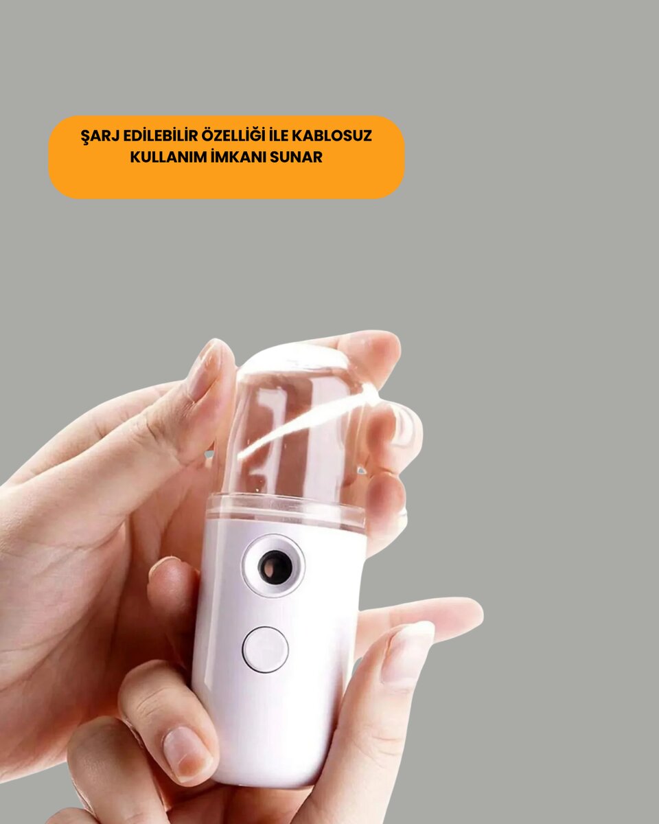 Mini Şarjlı Buhar Nemlendirici – Taşınabilir, Enerji Tasarruflu, Kablosuz Kullanım Mini Şarjlı Buhar Nemlendirici – Taşınabilir, Enerji Tasarruflu, Kablosuz Kullanım