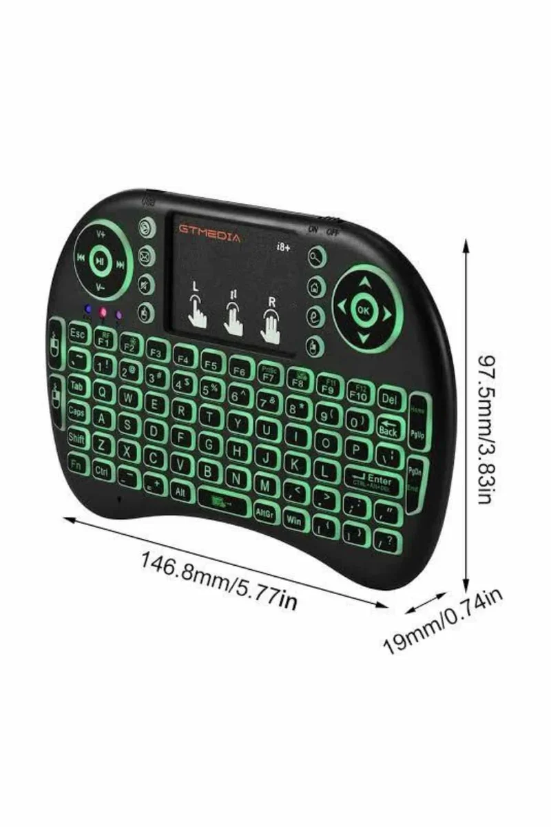 Kablosuz Türkçe Q Klavye RGB Işıklı Televizyon Ps3 Dokunmatik Mouse Kablosuz Türkçe Q Klavye RGB Işıklı Televizyon Ps3 Dokunmatik Mouse