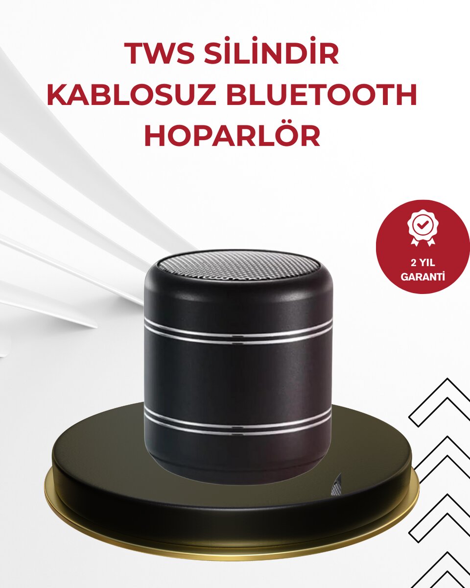 Kompakt Silindir Metal Bluetooth Hoparlör 400 mAh Uzun Pil TWS Destekli Kompakt Silindir Metal Bluetooth Hoparlör 400 mAh Uzun Pil TWS Destekli