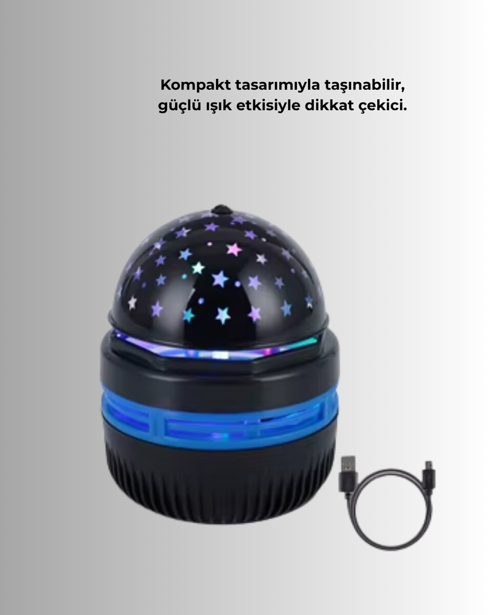 USB Galaxy Projektör Lamba – Romantik Atmosfer, Çocuk Odası, Parti ve Düğün Işığı USB Galaxy Projektör Lamba – Romantik Atmosfer, Çocuk Odası, Parti ve Düğün Işığı