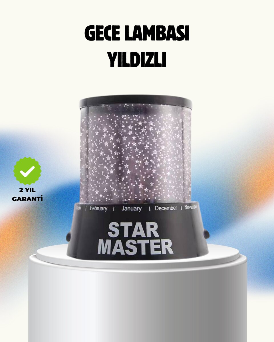 Renk Değiştirmeli LED Yıldız Projektör Parti ve Gece Lambası Renk Değiştirmeli LED Yıldız Projektör Parti ve Gece Lambası
