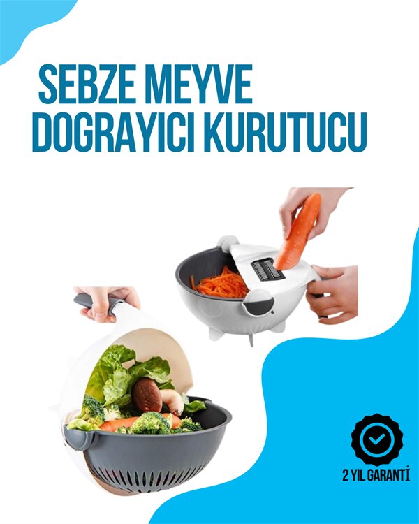 Dilimleyici ve Rende Bıçaklı Çok Amaçlı Mutfak Aleti