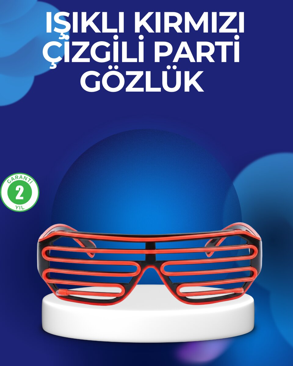 Parti ve Festival Aksesuarı LED Işıklı Gözlük Parti ve Festival Aksesuarı LED Işıklı Gözlük