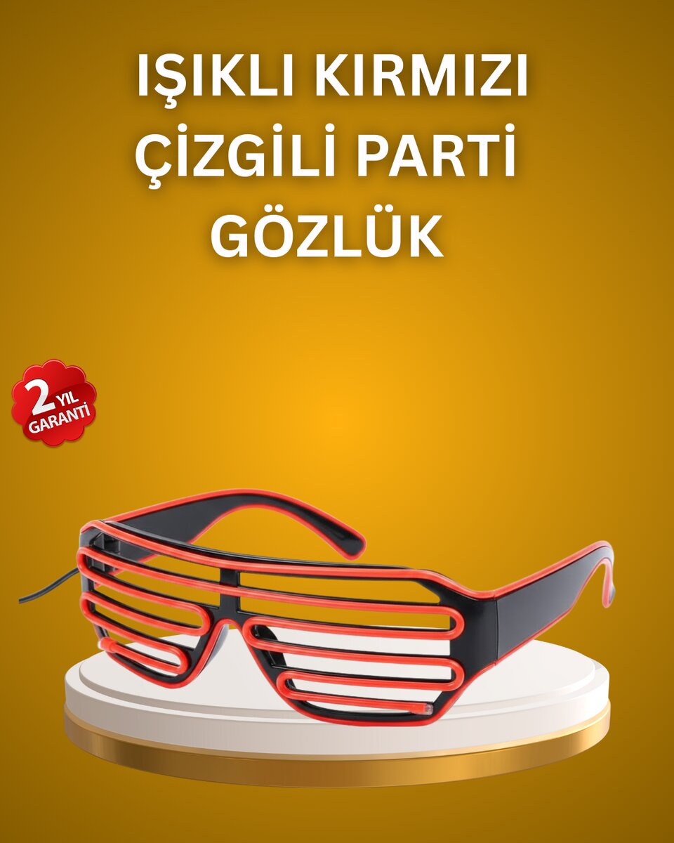 Kutlama ve Etkinliklere Özel LED Işıklı Gözlük Kutlama ve Etkinliklere Özel LED Işıklı Gözlük