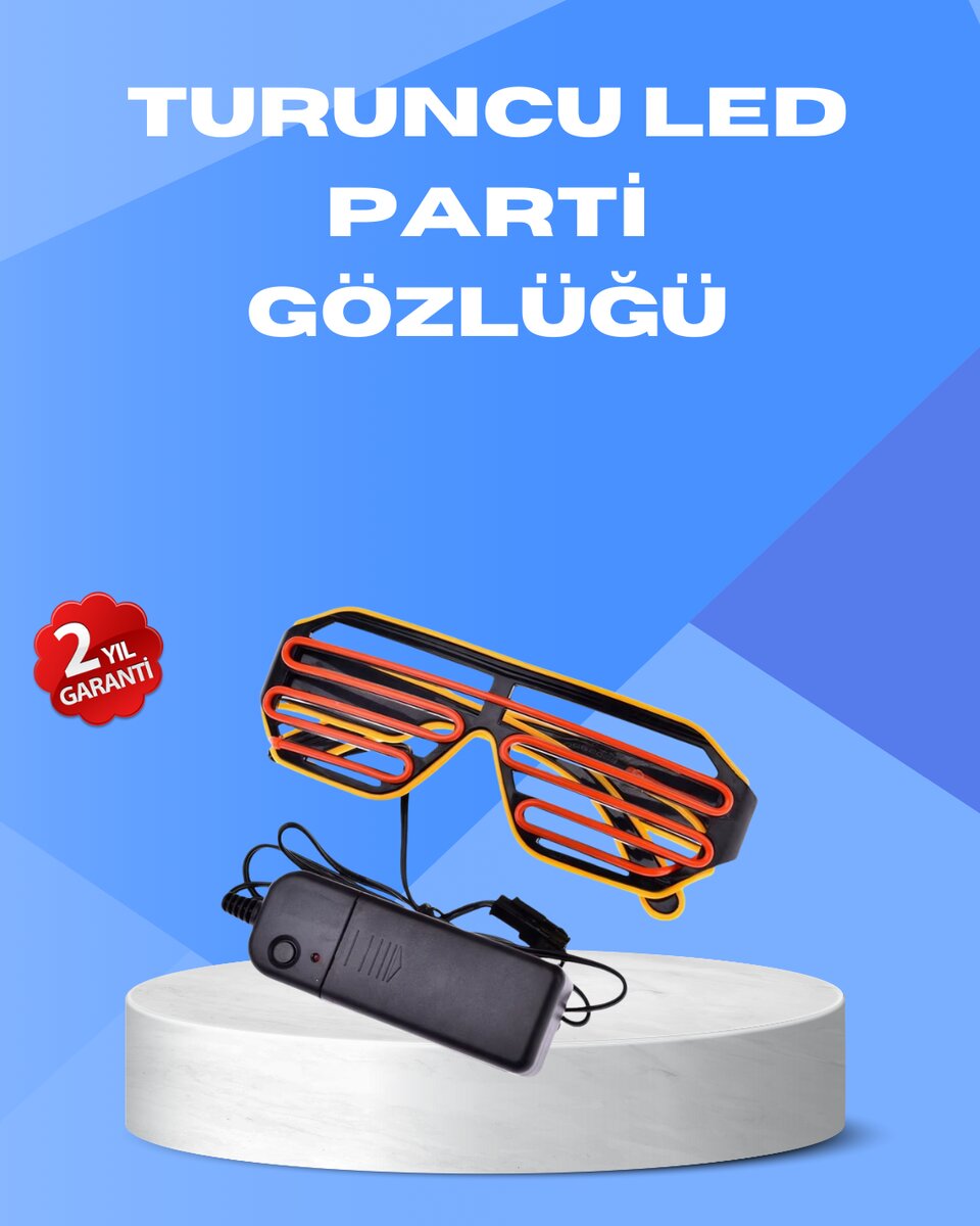 Gece Eğlencelerine Özel Renkli LED Işıklı Gözlük Gece Eğlencelerine Özel Renkli LED Işıklı Gözlük