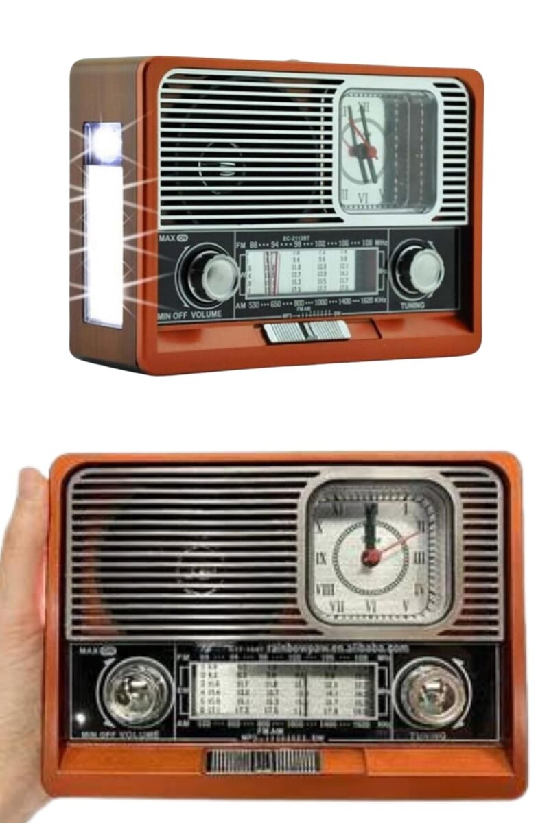 Nostaljik Vintage Radyo Taşınabilir Bluetooth Bağlantılı Hoparlör Radyo Nostaljik Vintage Radyo Taşınabilir Bluetooth Bağlantılı Hoparlör Radyo