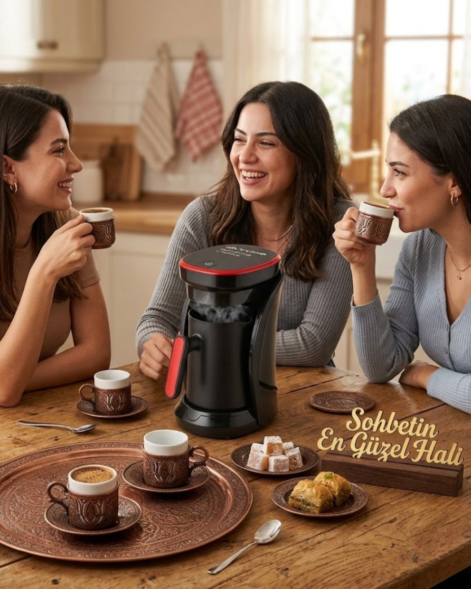 Modern Tasarımlı Türk Kahvesi Makinesi Taşma Emniyetli 4 Fincan Kapasiteli Modern Tasarımlı Türk Kahvesi Makinesi Taşma Emniyetli 4 Fincan Kapasiteli
