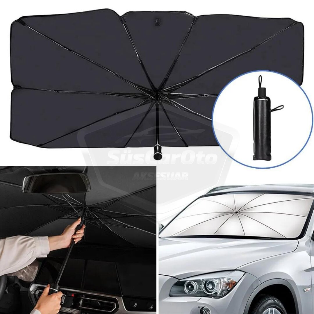 Toyota Yaris, VW Polo, Kia Rio, Fiat Punto, Hyundai Accent Blue Uyumlu Oto Şemsiye Toyota Yaris, VW Polo, Kia Rio, Fiat Punto, Hyundai Accent Blue Uyumlu Oto Şemsiye