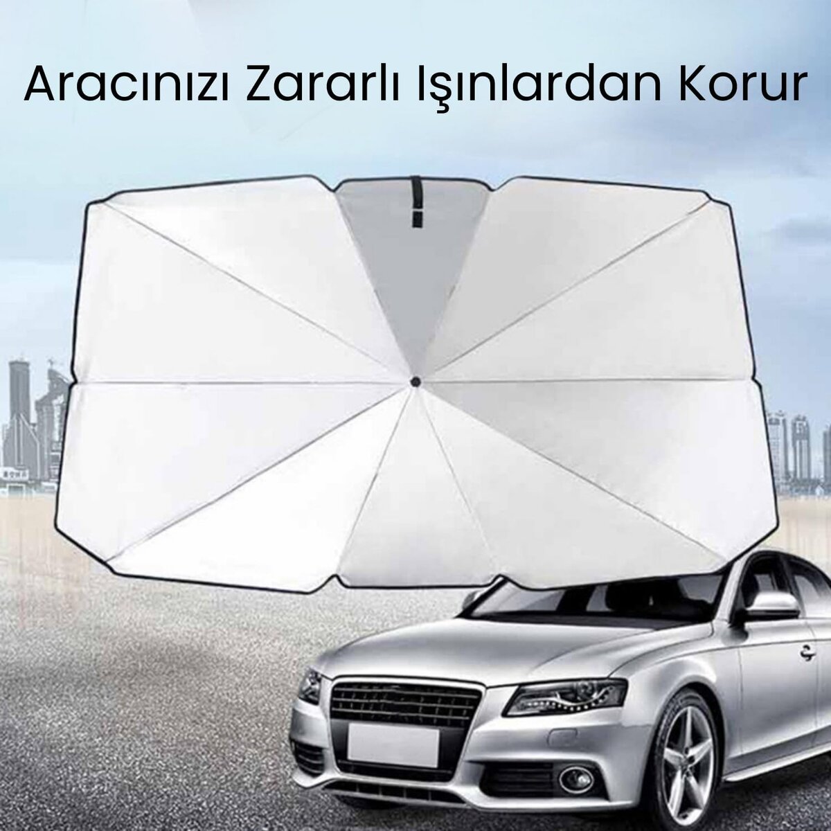 Renault Symbol, Dacia Sandero, Opel Corsa, Ford Ka, Peugeot 208 Uyumlu Oto Şemsiye Renault Symbol, Dacia Sandero, Opel Corsa, Ford Ka, Peugeot 208 Uyumlu Oto Şemsiye