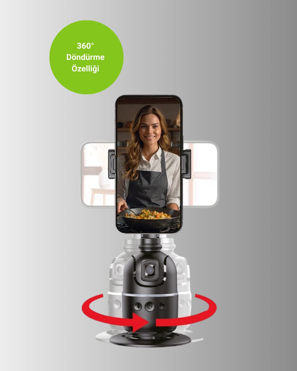 Canlı Yayın ve Video Çekimleri İçin Otomatik Yüz Takipli Masaüstü Gimbal Canlı Yayın ve Video Çekimleri İçin Otomatik Yüz Takipli Masaüstü Gimbal