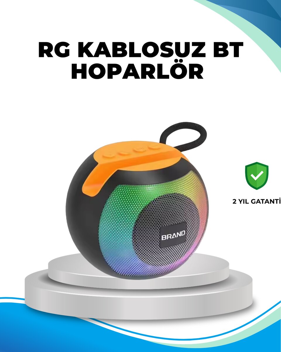 RGB Işıklı Taşınabilir Kablosuz Bluetooth Hoparlör RGB Işıklı Taşınabilir Kablosuz Bluetooth Hoparlör