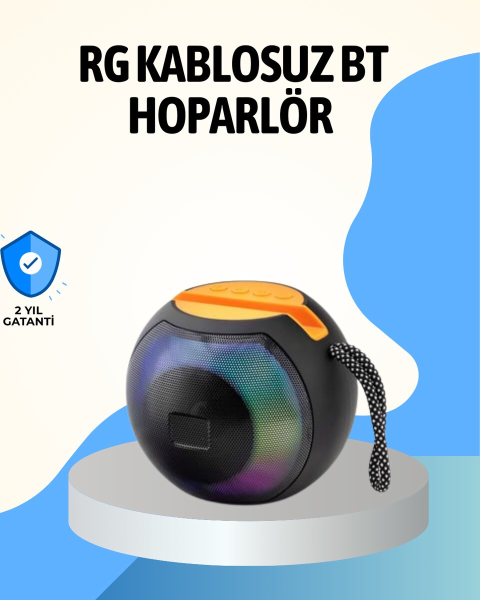 RGB Led Işıklı Güçlü Baslı Kablosuz Hoparlör RGB Led Işıklı Güçlü Baslı Kablosuz Hoparlör