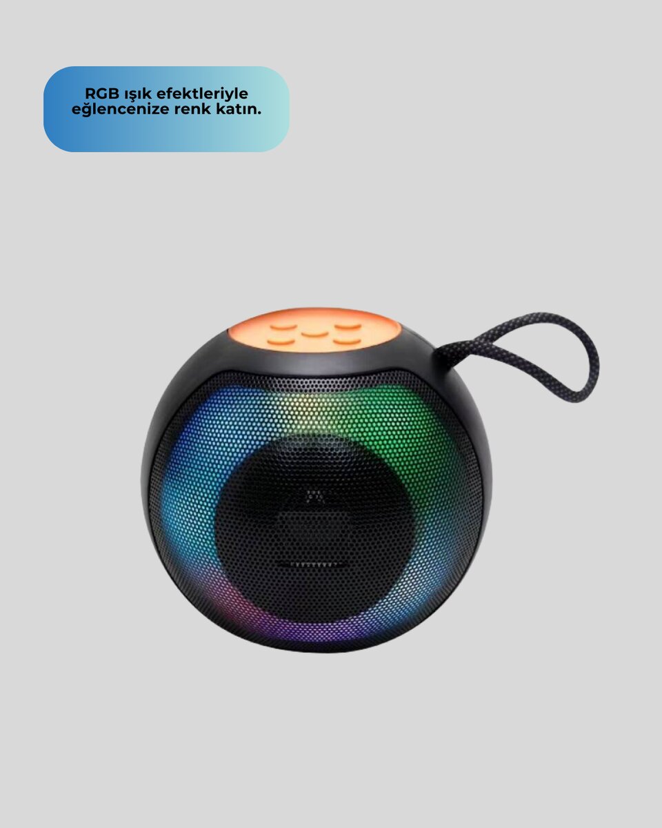 RGB Led Işıklı Güçlü Baslı Kablosuz Hoparlör RGB Led Işıklı Güçlü Baslı Kablosuz Hoparlör