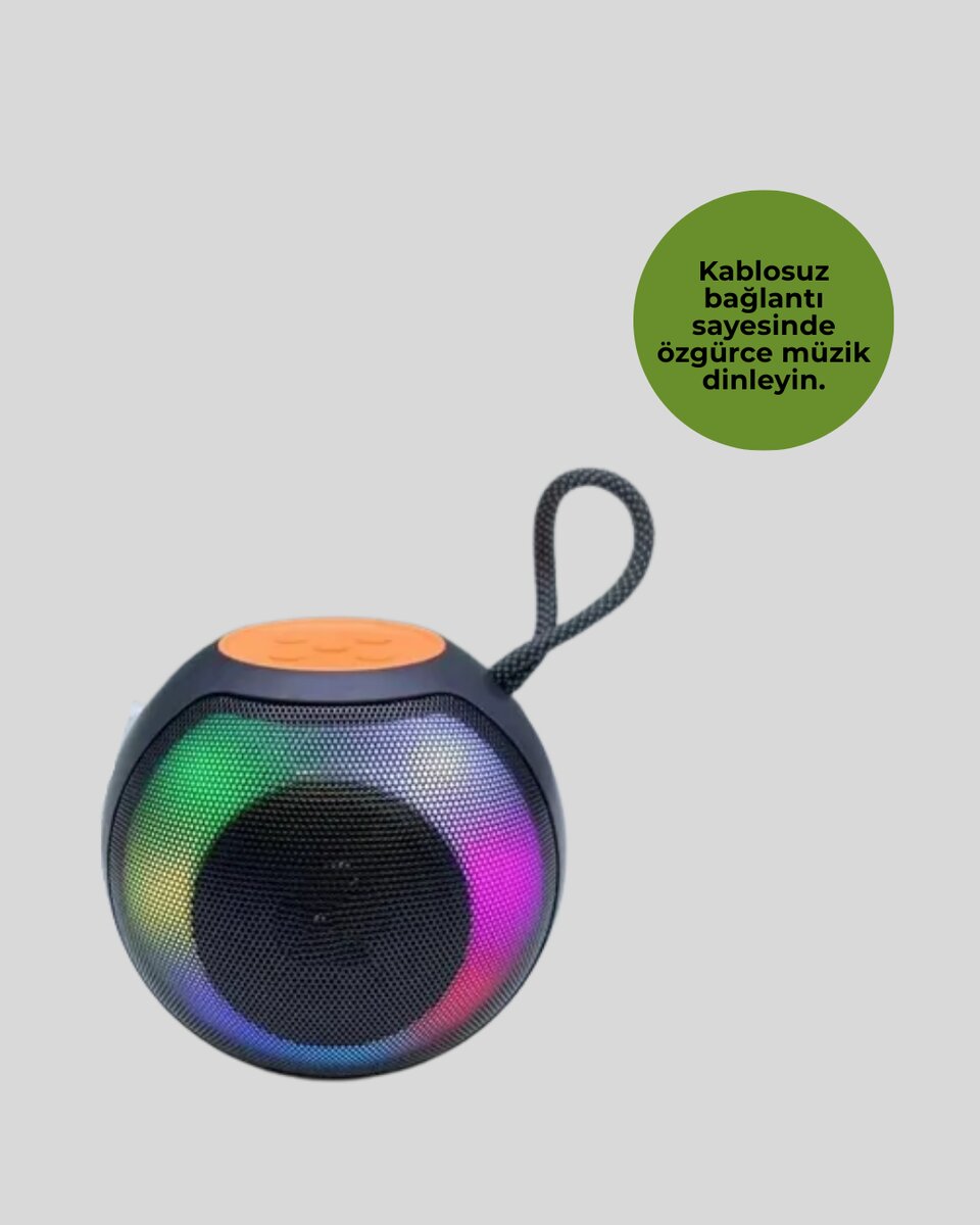 RGB Led Işıklı Güçlü Baslı Kablosuz Hoparlör RGB Led Işıklı Güçlü Baslı Kablosuz Hoparlör