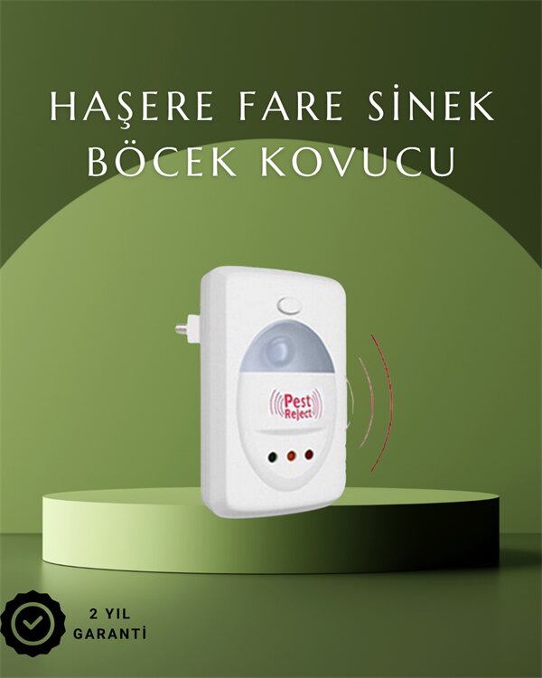 Ultrasonik Ses Dalgalarıyla Kimyasalsız Fare ve Böcek Kovucu Cihaz Ultrasonik Ses Dalgalarıyla Kimyasalsız Fare ve Böcek Kovucu Cihaz