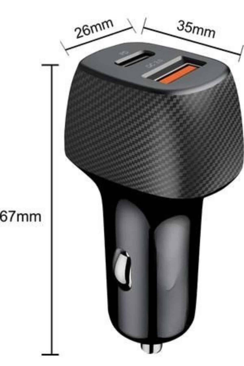 Araç İçi Hızlı Şarj Soketi 38W Oto Çakmaklık Type-C Araba Çakmaklık Araç İçi Hızlı Şarj Soketi 38W Oto Çakmaklık Type-C Araba Çakmaklık