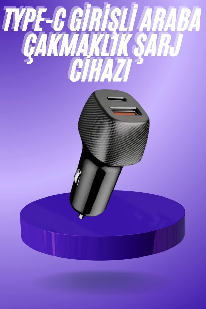 38W USB Type-C Girişli Oto Çakmaklık Araç İçi Hızlı Şarj Çakmaklık Şarj Aleti 38W USB Type-C Girişli Oto Çakmaklık Araç İçi Hızlı Şarj Çakmaklık Şarj Aleti